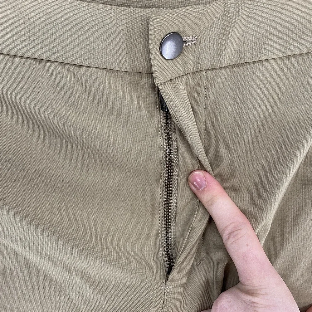 Lululemon Commission Pants Mens 38x32 Beige Stretch Chino Golf Office Work Taper